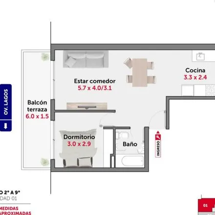 Buy this 1 bed apartment on Avenida Ovidio Lagos 1217 in Nuestra Señora de Lourdes, Rosario