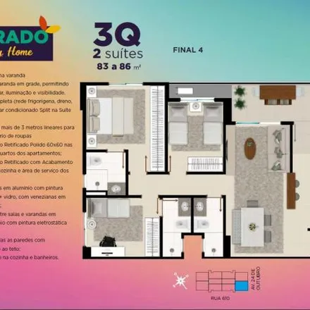 Buy this 3 bed apartment on Avenida 24 de Outubro in Esplanada do Anincuns, Goiânia - GO