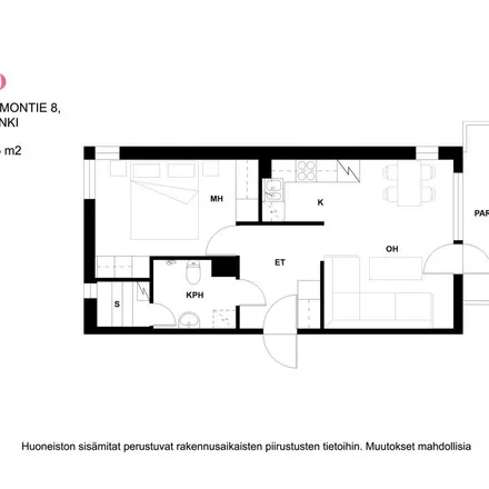 Rent this 2 bed apartment on Leikosaarenpuisto in Vedenottamontie 8, 00980 Helsinki