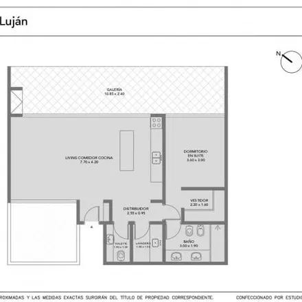 Buy this 1 bed apartment on 432 - Avenida Fernández Beschtedt 1198 in Partido de Luján, 6700 Luján