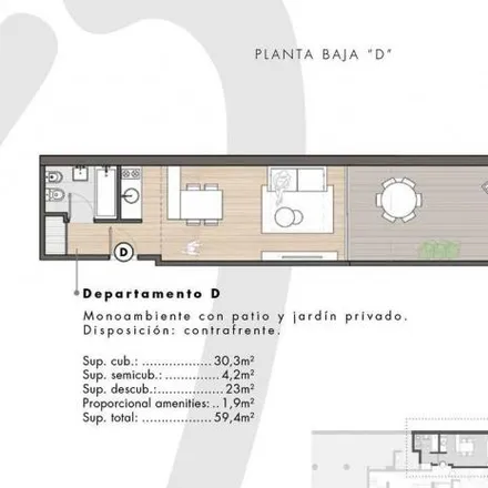 Buy this studio apartment on Avenida Warnes 442 in Villa Crespo, C1414 DLC Buenos Aires
