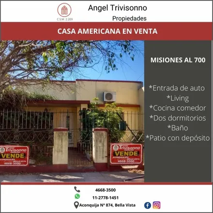 Buy this studio house on Misiones in Partido de San Miguel, B1661 INW Bella Vista