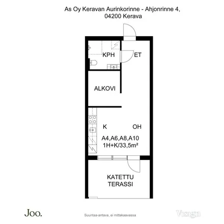 Rent this 1 bed apartment on Paasikiven nuorisokylä in Porvoontie 10A, 04220 Kerava