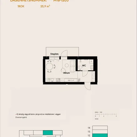 Rent this 1 bed apartment on Mörbyvägen in 186 39 Vallentuna, Sweden
