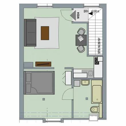 Rent this 2 bed apartment on Ölmühlenweg 68 in 22047 Hamburg, Germany