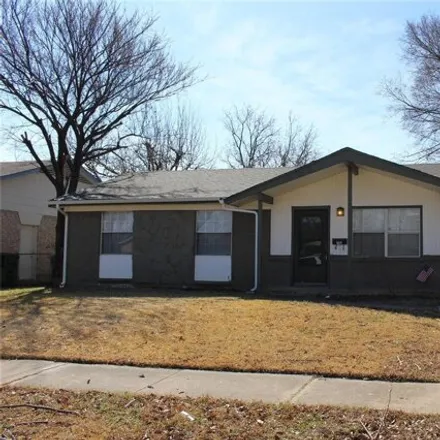 Rent this 3 bed house on 672 Dawn Drive in Garland, TX 75040