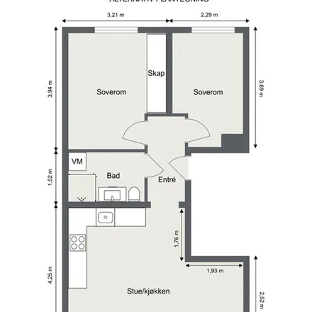 Rent this 1 bed apartment on Hans Barliens gate 1D in 0568 Oslo, Norway