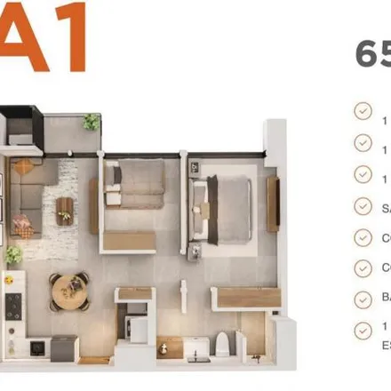 Buy this 1 bed apartment on Lamberti in Avenida Francisco I. Madero, 66170 Santa Catarina