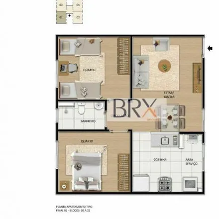 Buy this 2 bed apartment on Rua Minas Gerais in Nacional, Contagem - MG