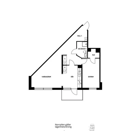 Rent this 2 bed apartment on Juryvägen 35 in 226 57 Lund, Sweden