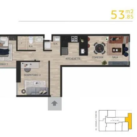 Buy this 2 bed apartment on Avenida Enrique Canaval y Moreyra 380 in San Isidro, Lima Metropolitan Area 15000