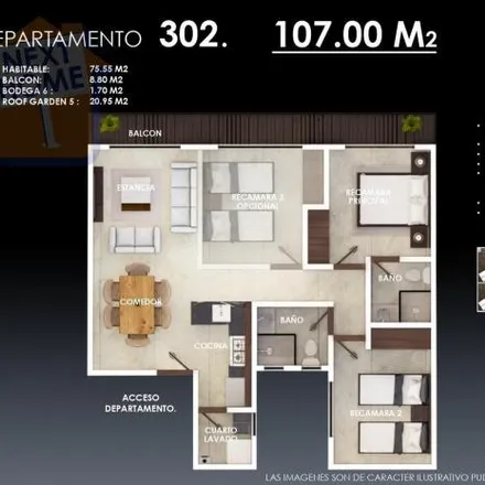 Buy this 2 bed apartment on Calle José Sotero Castañeda in Cuauhtémoc, 06850 Mexico City