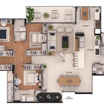 Buy this 4 bed apartment on Rua Clara Vendramin 239 in Mossunguê, Curitiba - PR