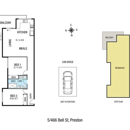 Rent this 2 bed apartment on Bell Street in Preston VIC 3072, Australia