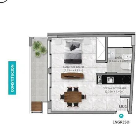 Buy this studio apartment on 4285 in San Juan, Echesortu