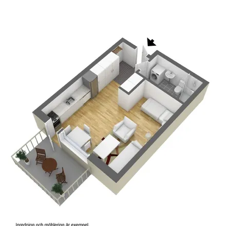 Rent this 1 bed apartment on Dunkehallavägen in 554 47 Jönköping, Sweden