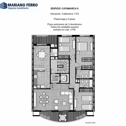 Buy this 3 bed condo on Catamarca 1150 in Rosario Centro, Rosario