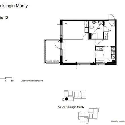 Rent this 2 bed apartment on Von Daehnin katu 12 in 00790 Helsinki, Finland
