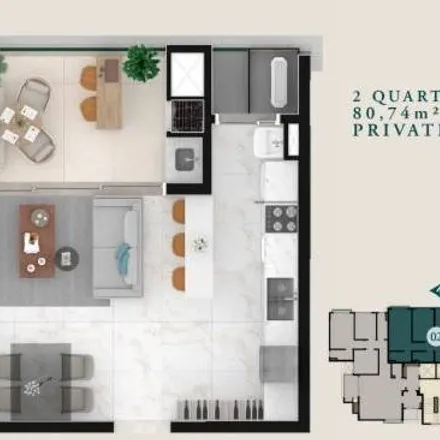 Buy this 2 bed apartment on Rua Maria Clara 33 in Alto da Glória, Curitiba - PR
