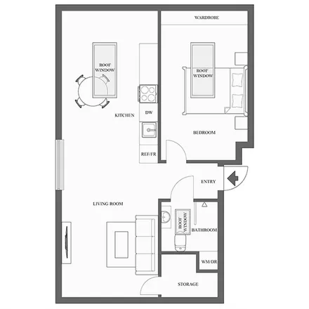 Rent this 1 bed apartment on Hultgrensgatan in 412 81 Gothenburg, Sweden