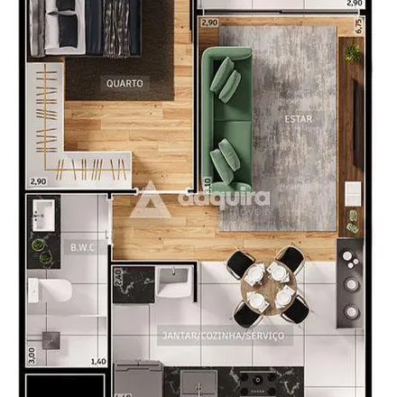 Buy this 1 bed apartment on Premium Vila Velha Hotel in Centro, Rua Balduíno Taques 123