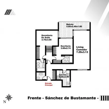 Buy this 2 bed apartment on Sánchez de Bustamante 2351 in Recoleta, C1425 BGF Buenos Aires
