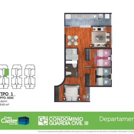 Rent this 3 bed apartment on Colegio Flor de Oro in Avenida de la Guardia Civil, Chorrillos