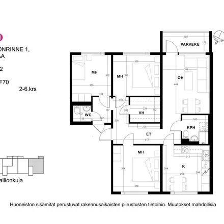 Rent this 4 bed apartment on Lintukallionrinne 1 in 01620 Vantaa, Finland