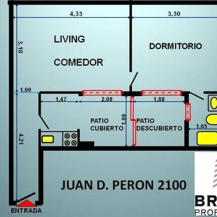 Rent this 1 bed apartment on Teniente General Juan Domingo Perón 2116 in Balvanera, 1040 Buenos Aires