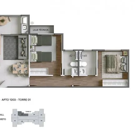 Buy this 2 bed apartment on Clube da Adelba in Rua Geraldo Del'Rey, Piatã