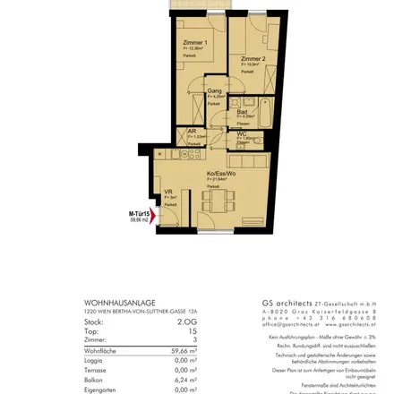 Rent this 3 bed apartment on U1 Kagran in Dr.-Adolf-Schärf-Platz, 1220 Vienna