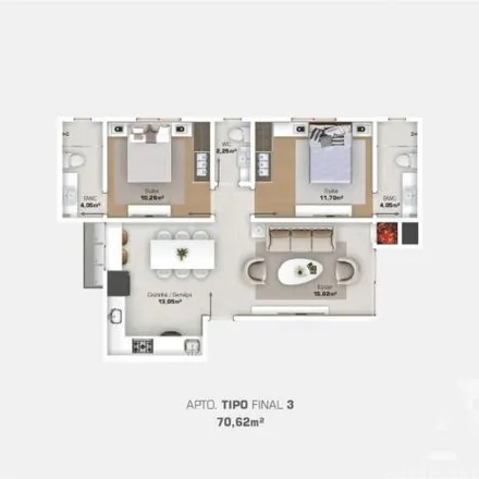 Buy this 2 bed apartment on Rua Santa Rita in São Francisco de Assis, Camboriú - SC