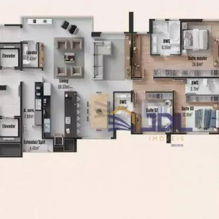 Buy this 4 bed apartment on Rua Walter Thomsen 122 in Victor Konder, Blumenau - SC
