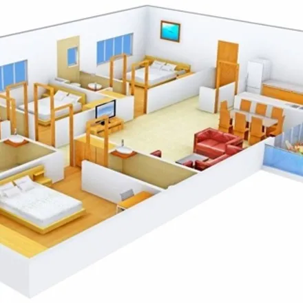 Rent this 4 bed apartment on CIT Road in Narkeldanga, Kolkata - 700054