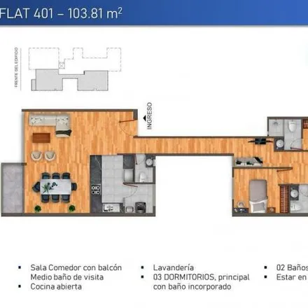Buy this 3 bed apartment on Jirón Enrique León García 426 in Santiago de Surco, Lima Metropolitan Area 15038