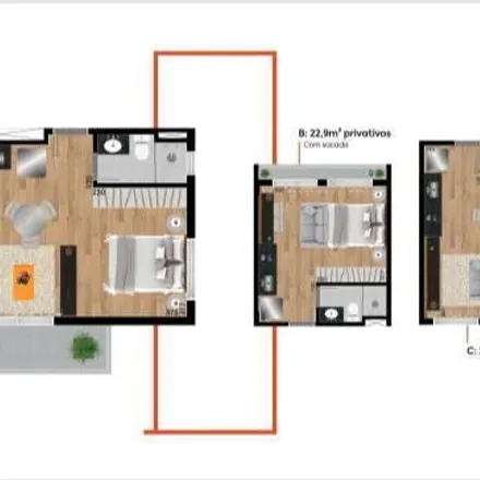Buy this studio apartment on Rua Brigadeiro Franco 2213 in Centro, Curitiba - PR