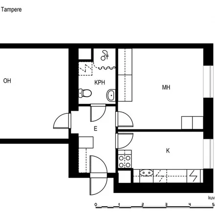 Rent this 2 bed apartment on Toralinna in Lähteenkatu, 33500 Tampere