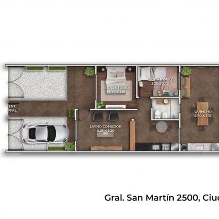 Buy this 2 bed house on 737 - Boulevard General Don José de San Martín in Partido de Tres de Febrero, 1685 Ciudad Jardín Lomas del Palomar