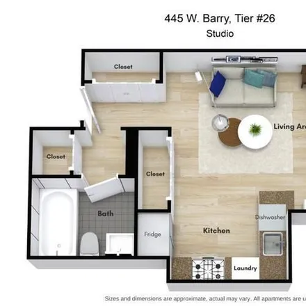 Rent this studio apartment on 445 W Barry Ave