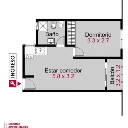 Rent this 1 bed apartment on Avenida Francia 1412 in Nuestra Señora de Lourdes, Rosario