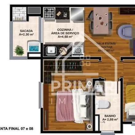 Buy this 2 bed apartment on Rua Ângelo Baptista Sartor in Nossa Senhora das Graças, Caxias do Sul - RS