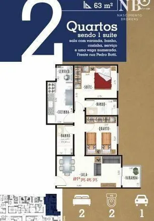 Buy this 2 bed apartment on Rua Melo Franco in São Mateus, Juiz de Fora - MG