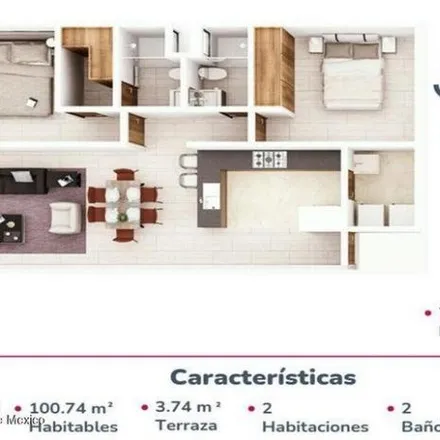 Buy this 2 bed apartment on Chiquitito in Calle Río Lerma 179, Cuauhtémoc