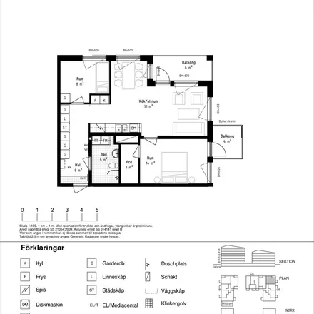 Rent this 3 bed apartment on Poseidongatan 2 in 723 56 Västerås, Sweden