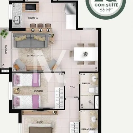 Buy this 2 bed apartment on Rua 7 in Setor Oeste, Goiânia - GO