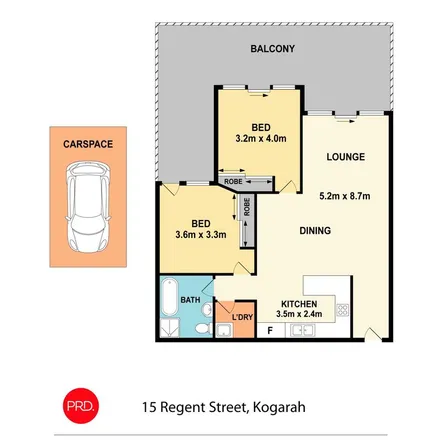 Rent this 2 bed apartment on Post Office Lane in Kogarah NSW 2217, Australia