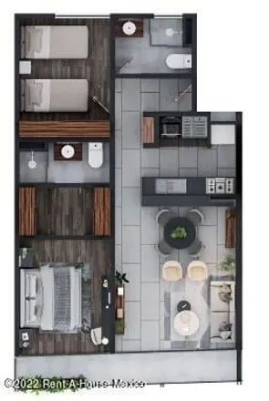Buy this 2 bed apartment on Circuito Interior in Colonia Acacias, 03240 Santa Fe