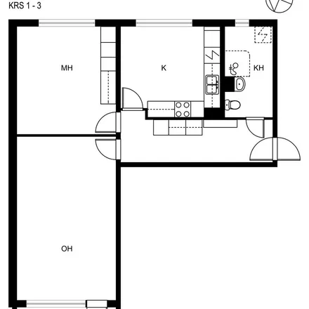 Rent this 2 bed apartment on Jyrkänkatu 7 in 15500 Lahti, Finland