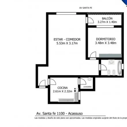 Buy this 1 bed apartment on Avenida Santa Fe 1148 in Barrio Parque Aguirre, Acassuso