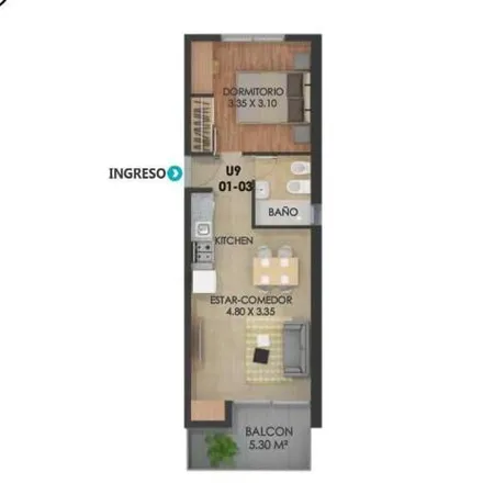 Buy this 1 bed apartment on Aaron Castellanos 426 in Luis Agote, Rosario